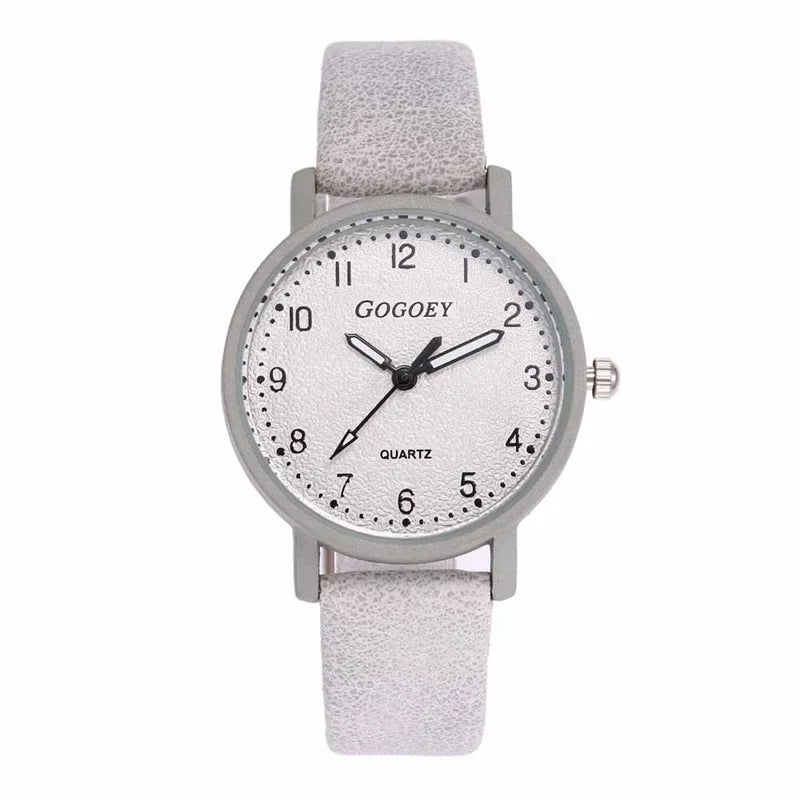 Women Watches Simple Casual Arabic Numbers Leather Analog Quartz Watches for Woman Fashion Ladies Clock Gift montres femmes - Sun Studio