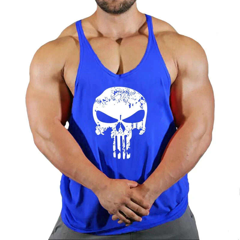 Spider Print Fitness Tank Top Fitness Shirt Muscle Men's Single Tank Top Men's Sleeveless Sweatshirt Men's Tops Fitness Clothing - Sun Studio