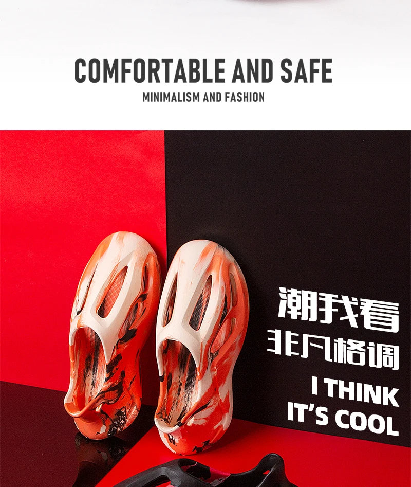 Summer Men Women Slippers Camouflage Platform Outdoor Clogs Shoe Beach Sandals Male Soft EVA Indoor Home Slides Lover Flip Flops - Sun Studio