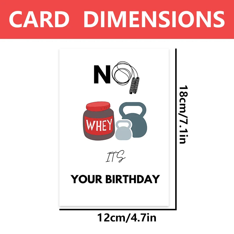 1pc, No Way Gym Card, man Gym Gifts, Gym Card for Him, Birthday Card, Funny Gym Card, Gym Birthday, Creative Gym Card. - Sun Studio