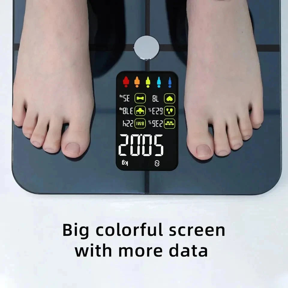 Smart Body Scales Weight Body Fat Scale Fitness Smart Scale BMI Body Composition Analyzer Wireless Digital Bathroom Weight Scale - Sun Studio
