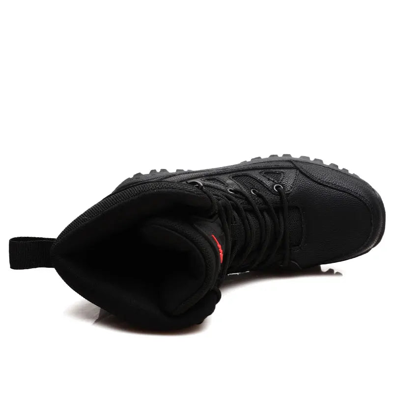 Neue Warme Plüsch Schneestiefel Herren Schnürsenkel Lässige Hohe Herren Stiefel Wasserfeste Winterstiefel Rutschfeste Knöchelstiefel Herren Arbeitsstiefel