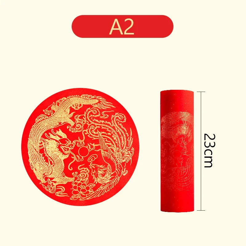 Chinese Spring Festival Scrolls Red Xuan Paper Blank Thicken Chinese Couplets Chunlian Rice Paper New Year Party Door Wedding - Sun Studio