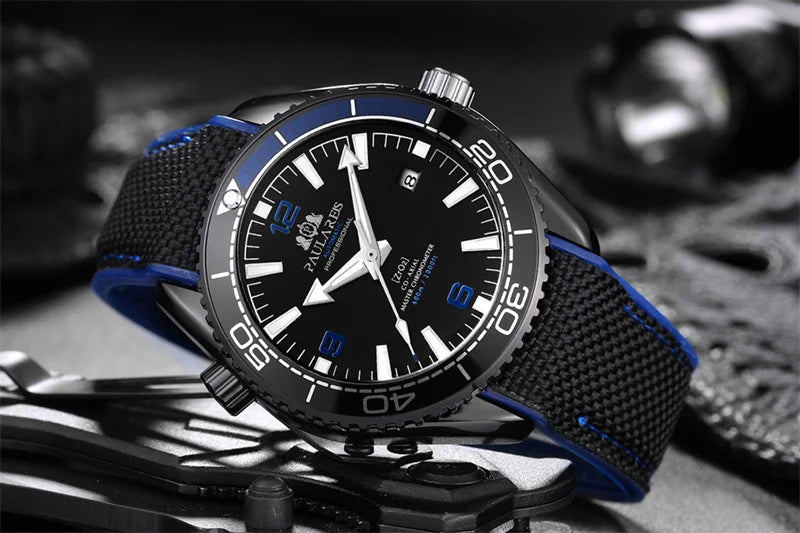 Luxus Automatische Herren Uhr Hochwertige Mechanische Selbstaufzugsbewegung Gummiband Wasserdicht Leuchtender Kalender Herren Uhren