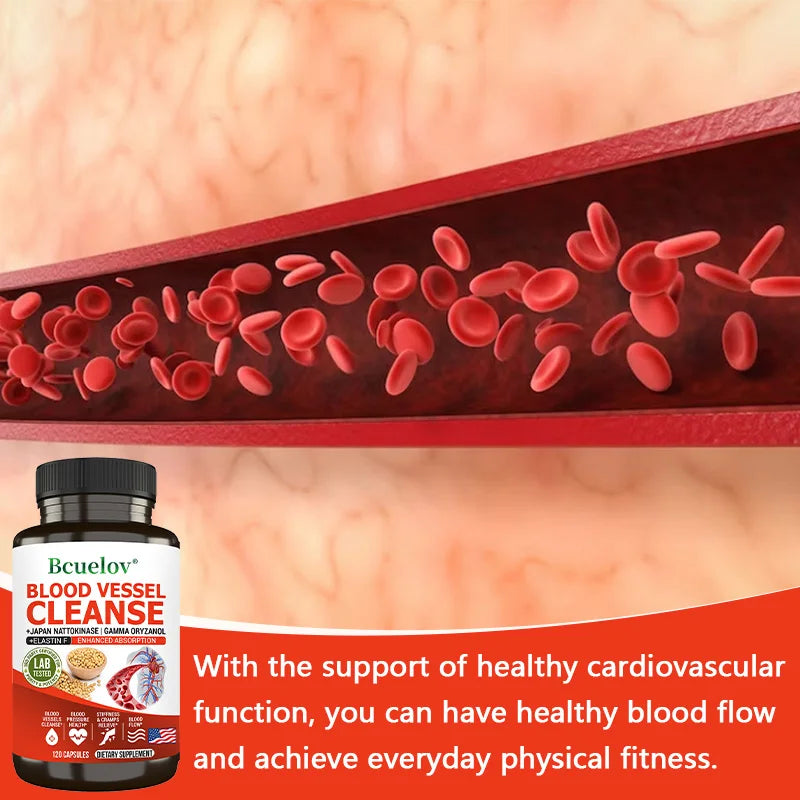 Nattokinase 2000 FU Supplement - Improve Blood Circulation, Promote Detoxification Metabolism, Maintain Cardiovascular Health - Sun Studio