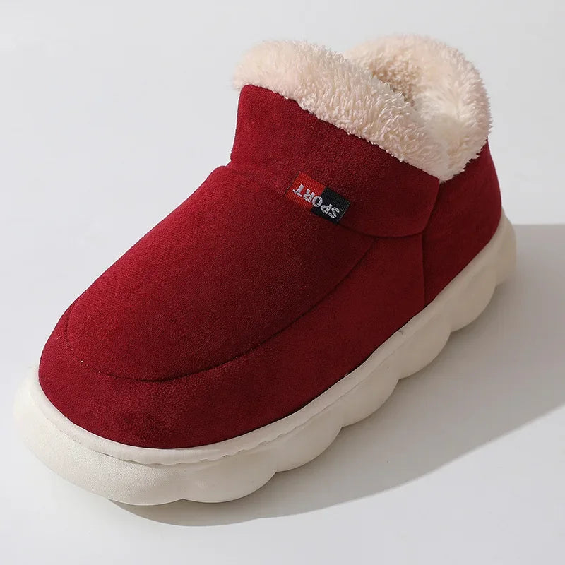 Warm Furry House Slippers Women Men Winter New Fashion Comfort Plush Slippers Home Indoor Outdoor Soft Thick Sole Cotton Shoes - Sun Studio