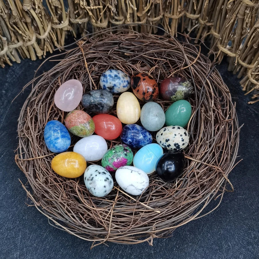 Natural Agate Stone Mineral Crystal Ball Egg Quartz Rock Chakra Reiki Healing Room Home Decor Aquarium Decoration Maison Easter - Sun Studio