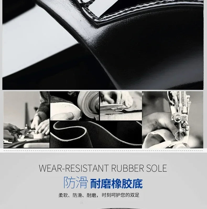 Business Men Dress Shoes Luxury Mens Dress Shoes Patent Leather Oxford for Men Oxfords Footwear High Quality Leather 2025 - Sun Studio