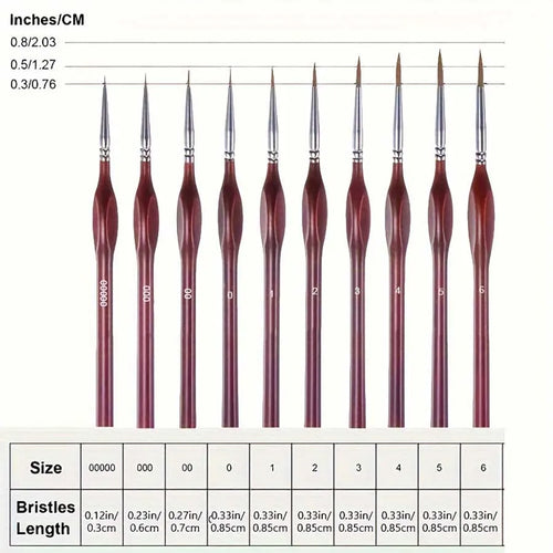 10/11/20/22Pcs Fine Detail Paint Brush Miniature Painting Brushes for Mini Paints Brush Set for Acrylic Watercolor Face Nail - Sun Studio