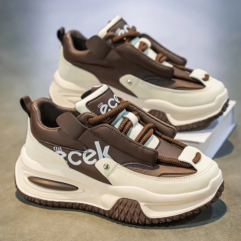New Youth Thick Bottom Casual Sneakers Korean Edition Men's Versatile Breathable Running Shoes High Quality Zapatos para hombres - Sun Studio