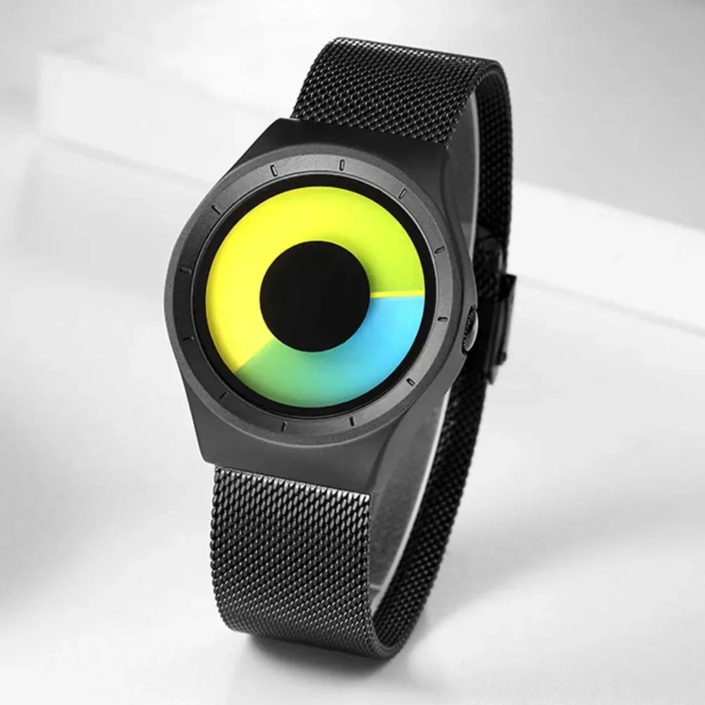 Relogios Masculino Creative Quartz Watches Men Fashion Brand Fashion Stainless steel Unisex Watch Clock Male female Designer - Sun Studio