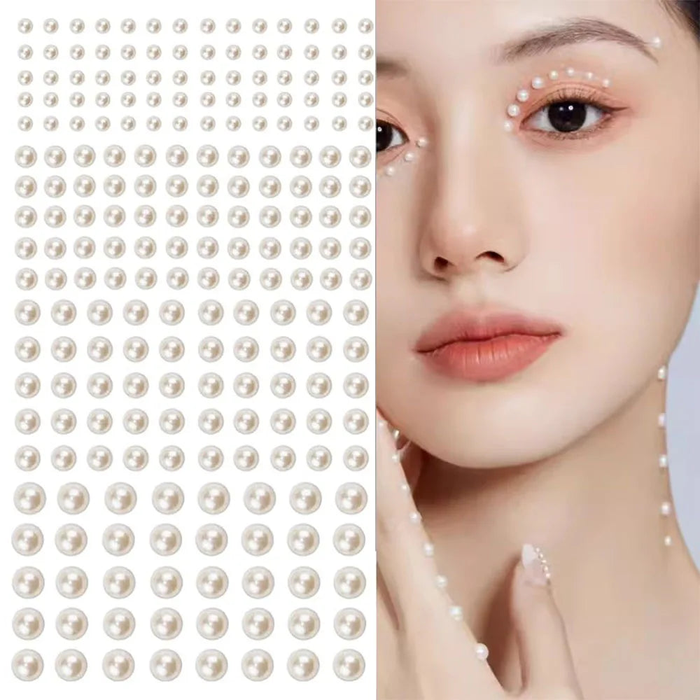 1Pcs Face Diamond Gem Sticker 5D Colorful Rhinestone Tattoo Stickers Fo Festival Nail Body Makeup Bling Jewelry DIY Face Sticker - Sun Studio