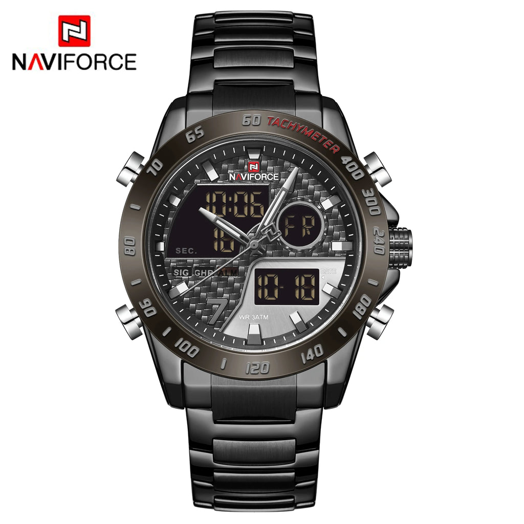 NAVIFORCE Herren Digitaluhr LED Sport Militär Männliche Quarz Armbanduhr Männliche Leuchtende Wasserdichte Uhr Relogio Masculino