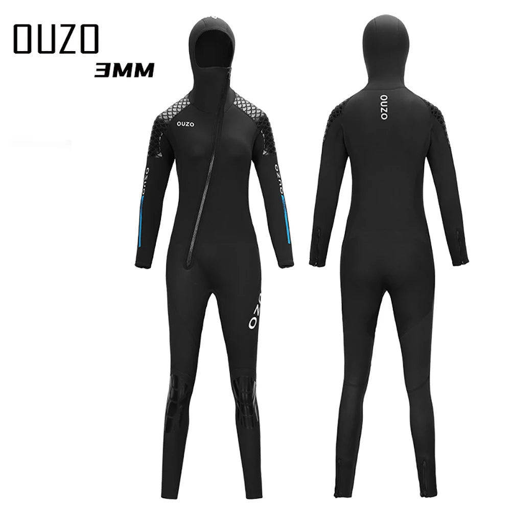 3mm Neoprene Wetsuit Men's One-piece Cold Proof Scuba Warm Diving Suit Jellyfish Winter Swimsuit Surfing Suit  S-4XL - Sun Studio
