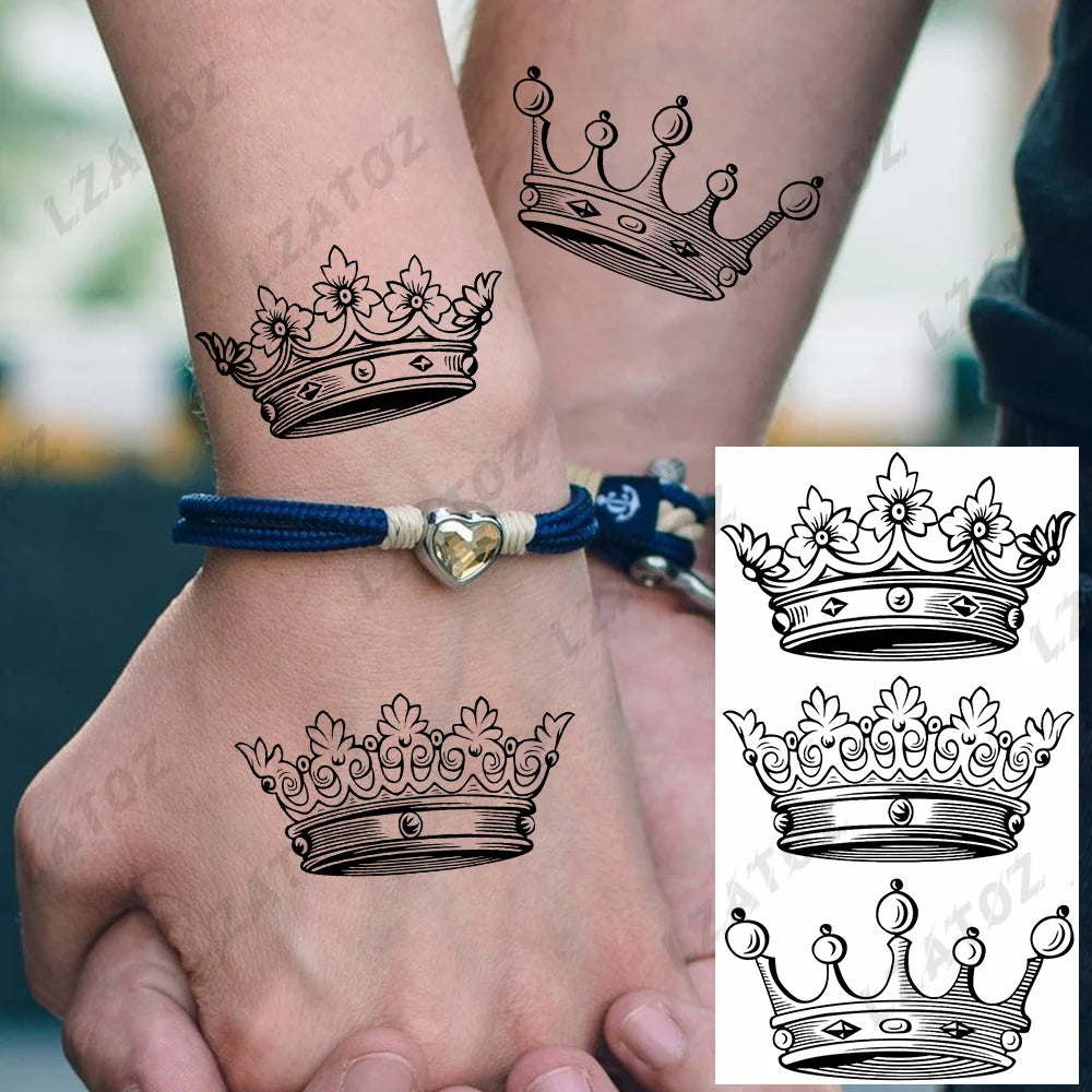 Einzigartige dreieckige Ozeanwelle Temporäre Tattoos für Männer Frauen realistische Tiger Löwe Fake Tattoo Aufkleber Spruch Transfer Kunst Tattoos