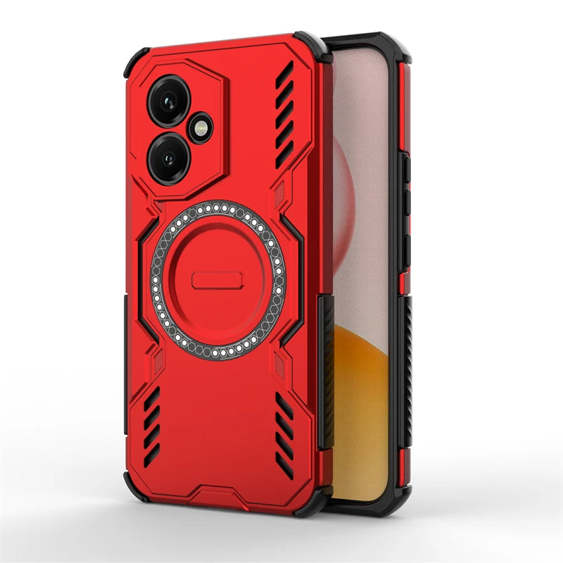 Shockproof Armor Case For Honor 400 Magnetic Adsorption Wireless Charge Cover For Honor 400 Pro 400 Lite Case For Honor 400 Case - Sun Studio