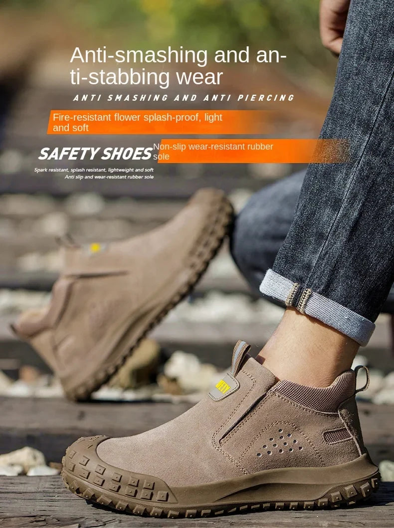 Men Safety Boots Welder Safety Shoes Anti-Smash Indestructible Safety Shoes Men Work Boots Steel Toe Security Boots Footwear - Sun Studio
