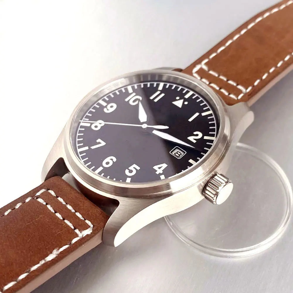 39mm Pilot Aviator Diving Watches Miyota8215 Automatic Mechanical Watch for Men 20BAR Waterproof Sapphire Crystal 316L Steel - Sun Studio