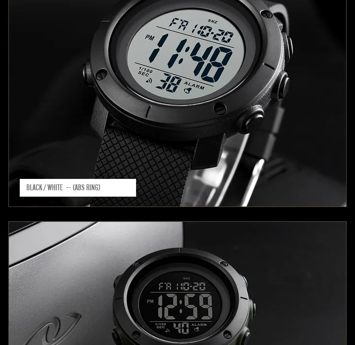 SKMEI Men Fashion Digital Watch Large Dial Alarm Clock Waterproof Watches Sport Outdoor Sports Men's Electronic Watch - Sun Studio