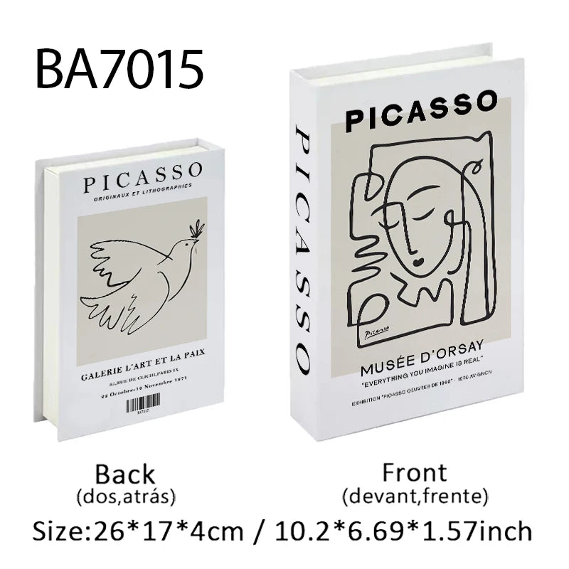 Matisse Fake Bücher zur Dekoration Aufbewahrungsbox Abstrakte Kaffeetisch Bücher Luxus Schlafzimmer Dekorative Bücher Bauhaus Boho Wohnkultur