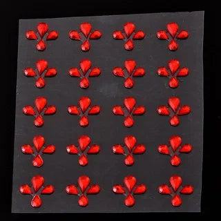 1 Pc Disposable Tattoo Stickers Face Jewelry Color Crystal Diamond DIY Eyes Face Body Waterproof Makeup Decorations Rhinestones - Sun Studio