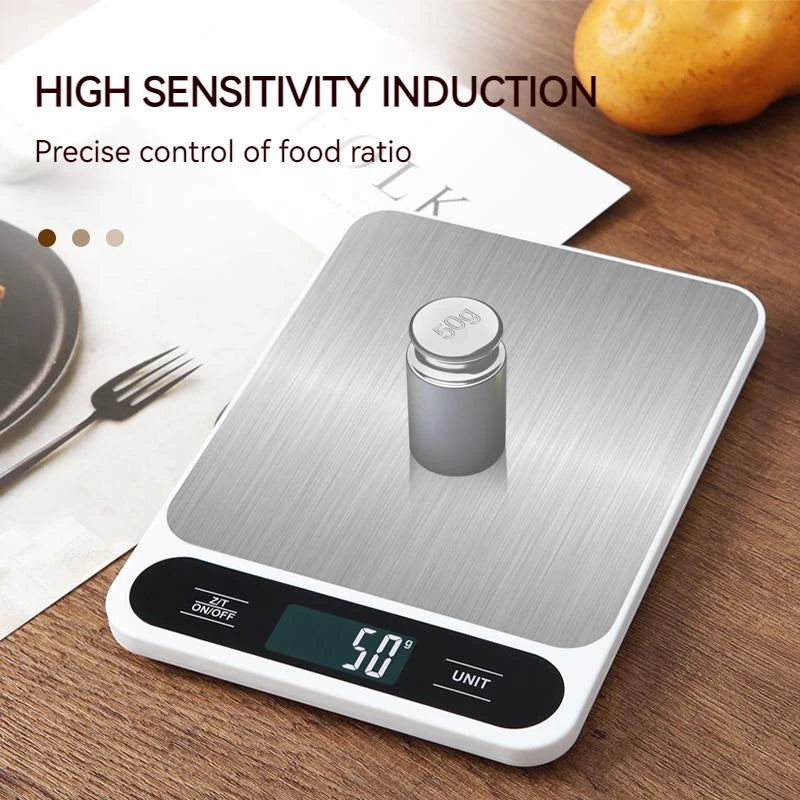 10kg Digital Kitchen Scale Baking Gram Weight Scales LCD Digital Display Electronic Table Scale Personal Healthy Diet Food Scale - Sun Studio