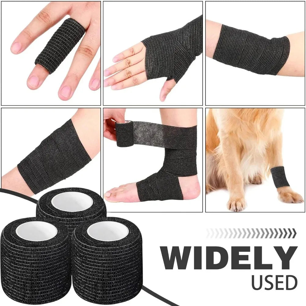 24/12/8/1pcs Bright Pink Tattoo Wrap Grip Cover, Tattoo Grip Bandage Wraps Tapes, Self Adhesive Bandage, Tattoo accessories - Sun Studio
