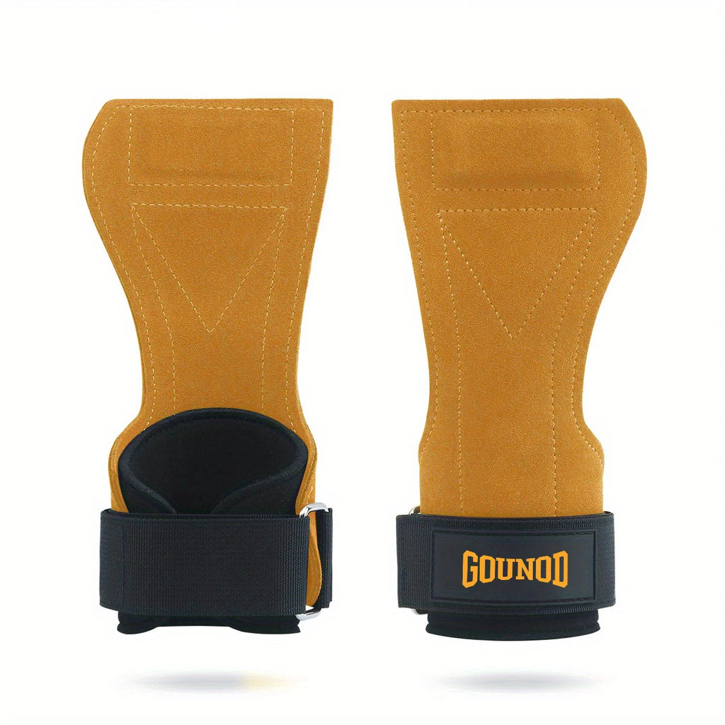 2pc/1Pair GOUNOD Gym Grip Cowhide Palm Protector Weightlifting Gymnastics Exercise Glove Grip Fitness Training Equipment - Sun Studio