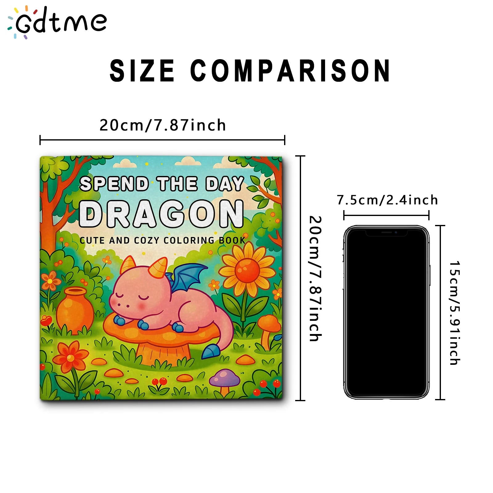 SPEND THE DAY DRAGON Coloring Book for Adults Featuring Cute Cozy Daily Activities for Relaxation (Cozy Spaces Coloring) - Sun Studio
