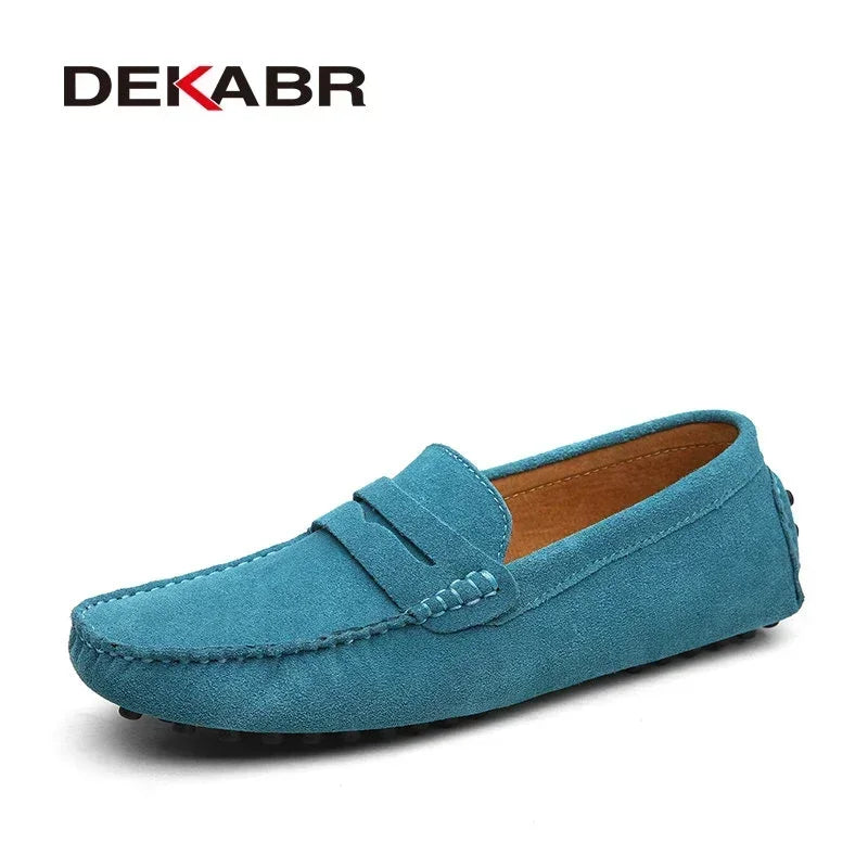 DEKABR Größe 49 Herren Freizeit Schuhe Mode Herren Schuhe Echtes Leder Herren Loafers Mokassins Slip-On Herren Flats Männliche Fahrerschuhe