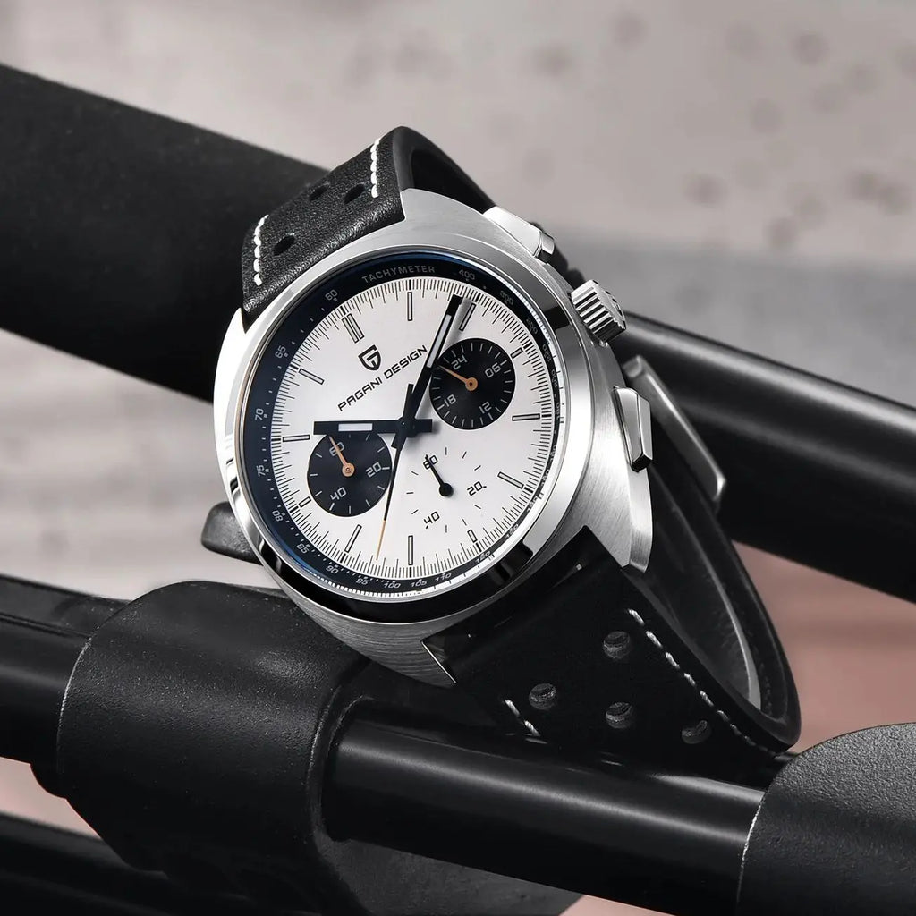 PAGANI DESIGN 2024 New Turtle Back Case Sport Chronograph Luxury Retro Quartz Watches For Men AR Sapphire glass Wrist watch Men - Sun Studio