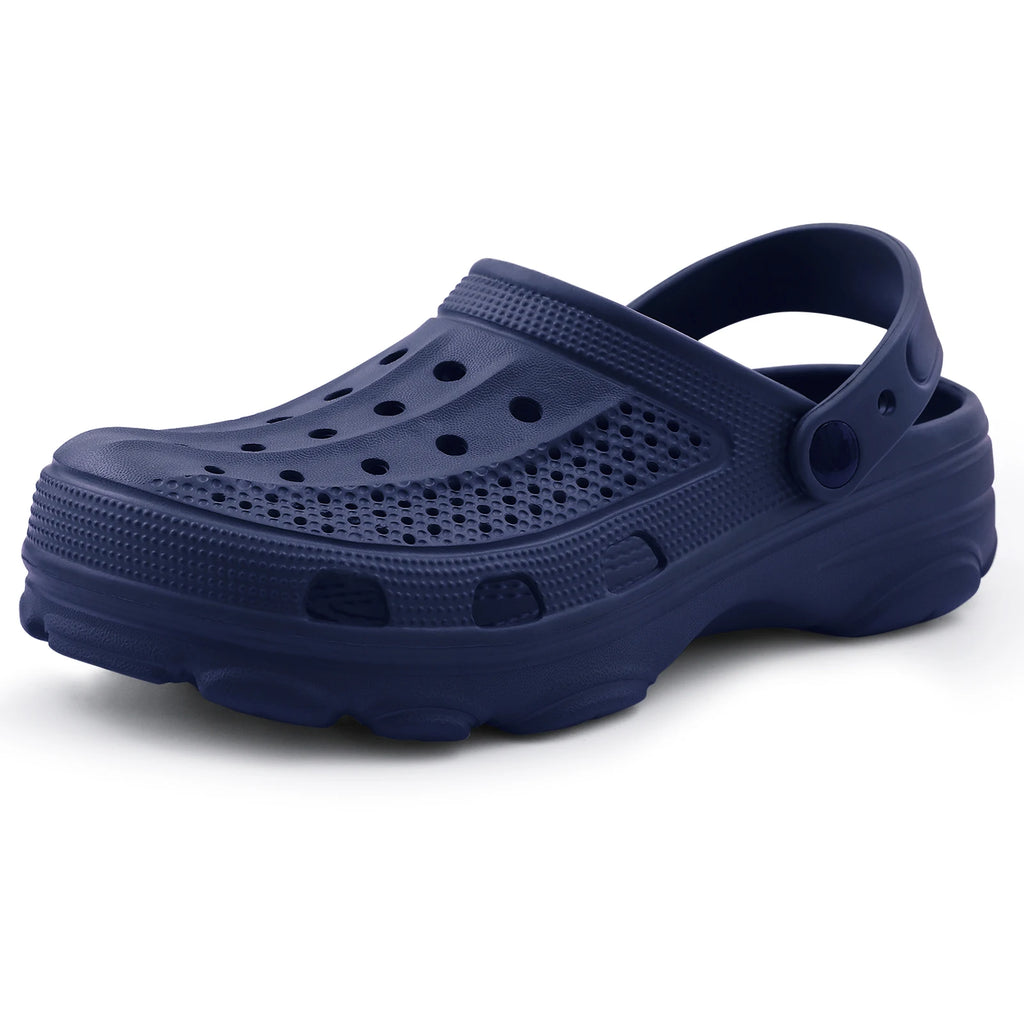 Eyriphy Herren Hausschuhe Garten Schuhe atmungsaktive Lochhausschuhe Outdoor Angelschuhe rutschfeste Küchenschuhe EVA-Sohle Herren Sandalen