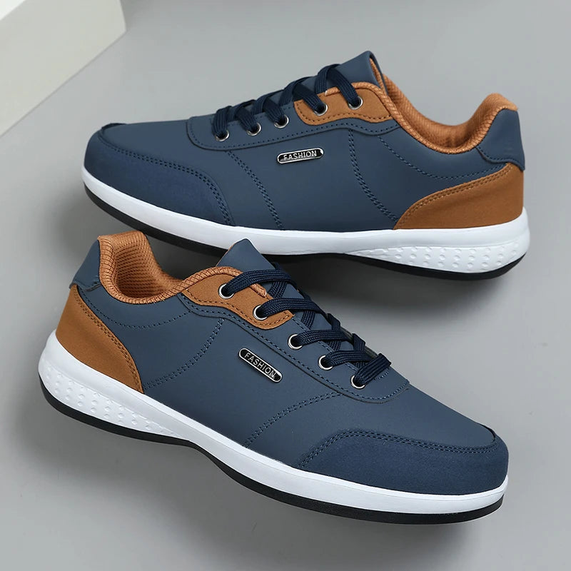 Leather Men Shoes Sneakers Trend Casual Shoe Comfortable Breathable Leisure Male Sneakers Non-slip Footwear Men Sports Shoes - Sun Studio