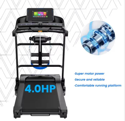 Foldable Steel Indoor Gym Equipment Home Use Eco-friendly Exercise Aerobic Walking Machine Gym Equipment Electric Treadmill - Sun Studio