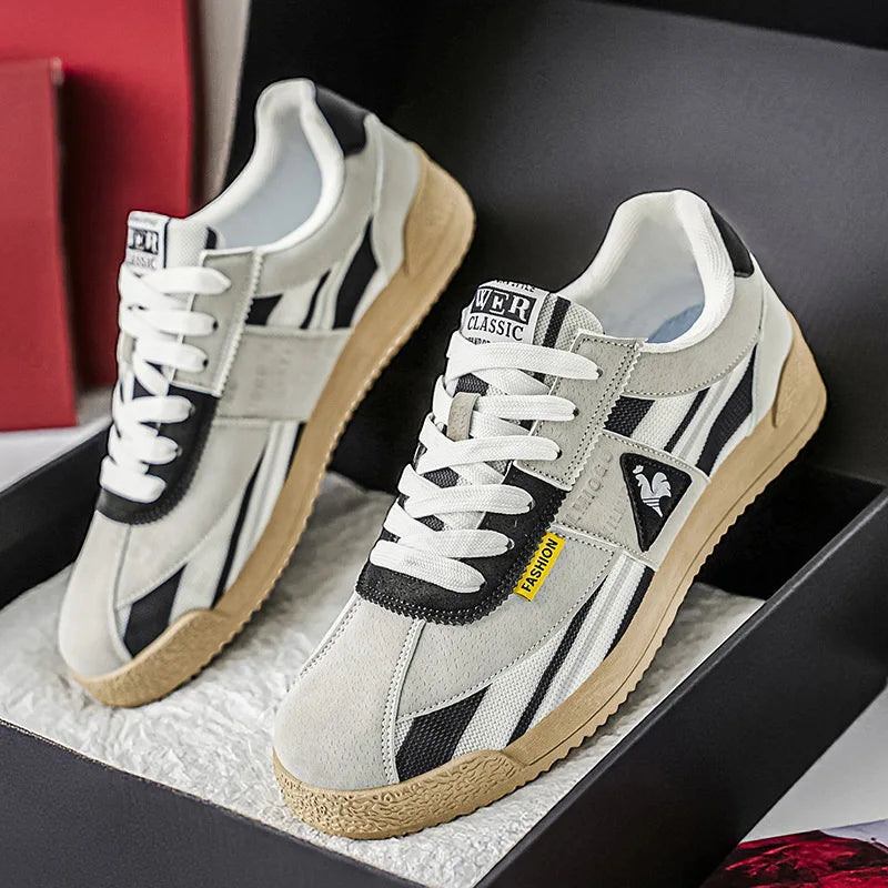 Mens Classic Running Shoes Lace Up Soft Sole Walking Shoes Breathable Flat Fashion 2026 Spring Autumn Tennis Casual Sports Shoes - Sun Studio