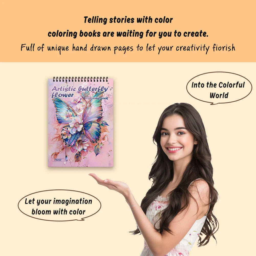 30 Sheets Stress Relief Coloring Book, 11.2x 8.3in,100gsm Thick Paper, Spiral Bound, Halloween Gift, Christmas Gift Option - Sun Studio