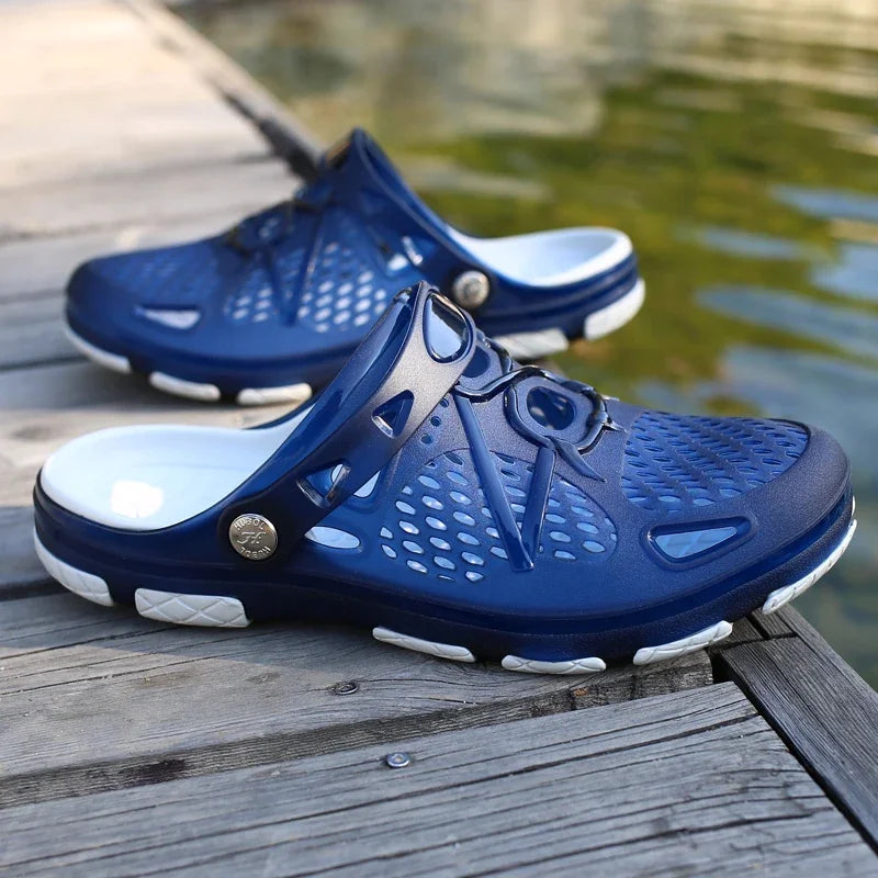 Fashion Slippers Casual Sandals Breathable Non-slip Comfortable Beach Shoes High Quality Home Slippers Outdoor Walking Male Shoe - Sun Studio