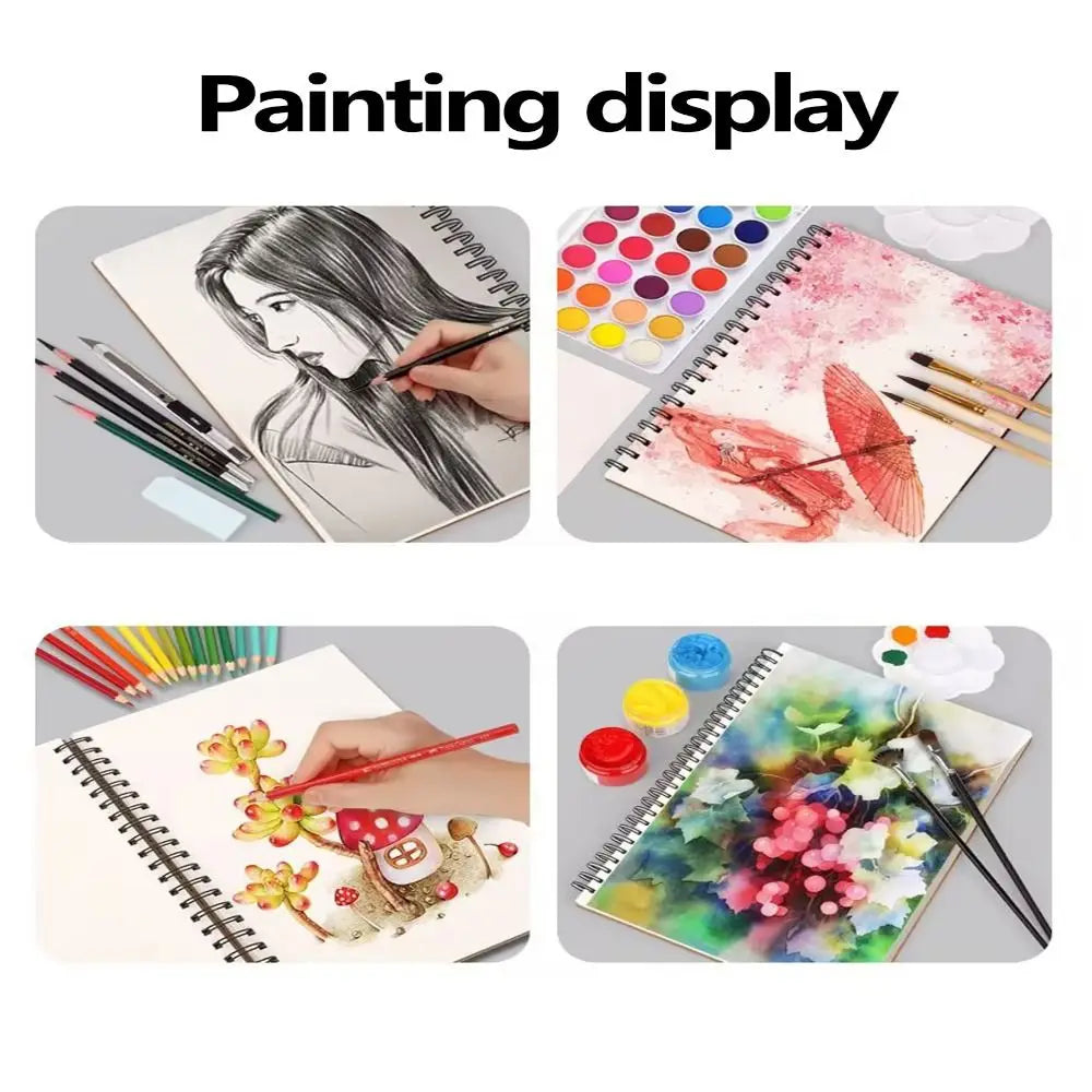30 Sheets 8K 16K Coil Sketchbook Spiral Bound Eco-Friendly Thick Drawing Paper Acid Free A4 A5 A6 Artist Sketch Pad Oil Painting - Sun Studio