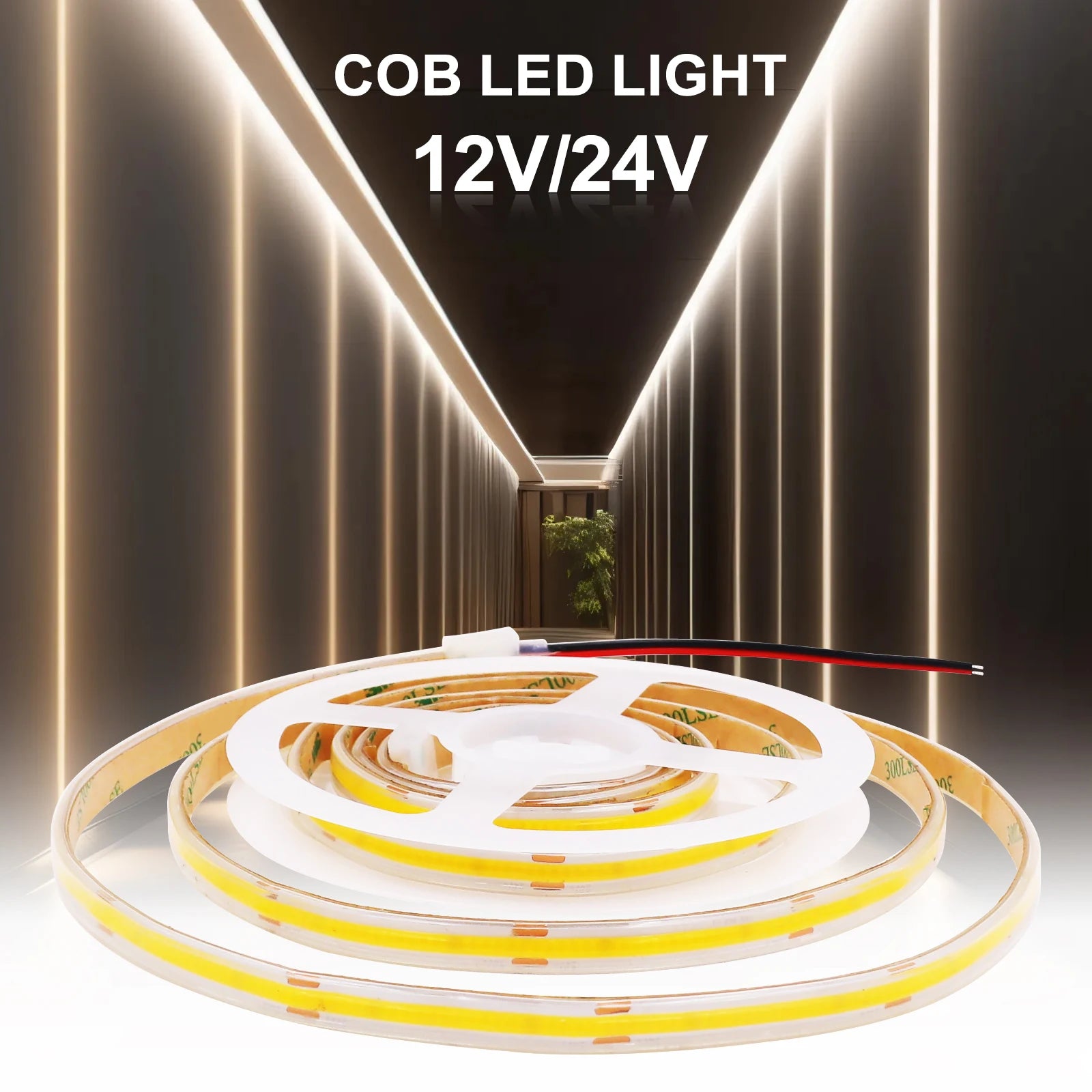 480Leds/M DC 12V 24V COB Neon Strip Waterproof 3000K 4000K 6000K Home Decor High Brighter Flexible Ribbon Rope LED Light - Sun Studio