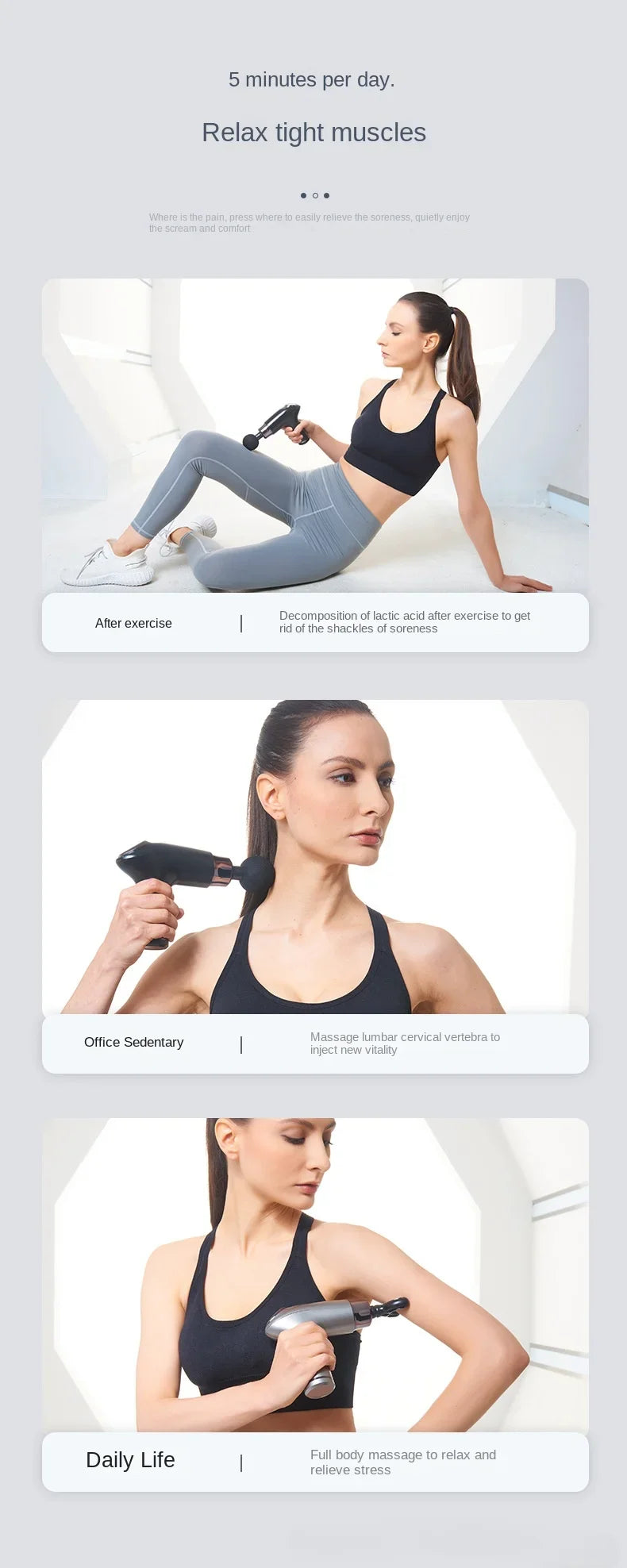 Fitness Relaxation Muscle Electric Intelligent Mini Massager Multi speed Variable speed Vibration Multi functional Fascia Gun - Sun Studio