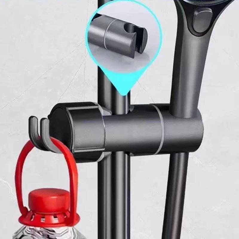 ABS Adjustable Shower Head Holder Shower Holder Clamp Showerhead Rail Slide Bracket Bathroom Accessories Rotation Hook Design - Sun Studio