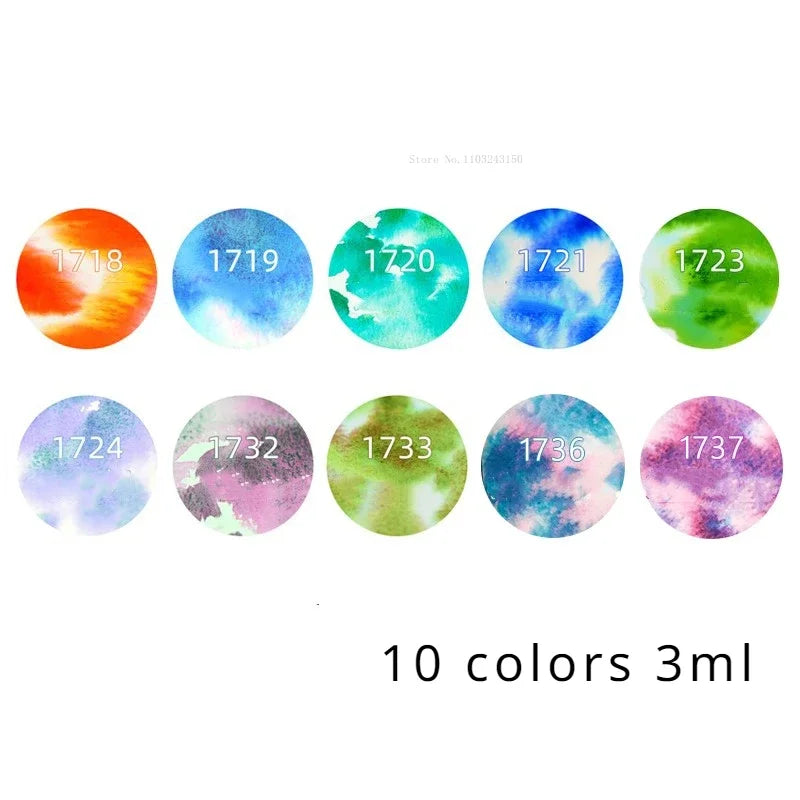 10/12 Color Layered Color 2/3mL Wet Separate Watercolor Pigment Artist Level Art Transparent Painting/Chinese Painting Creation - Sun Studio