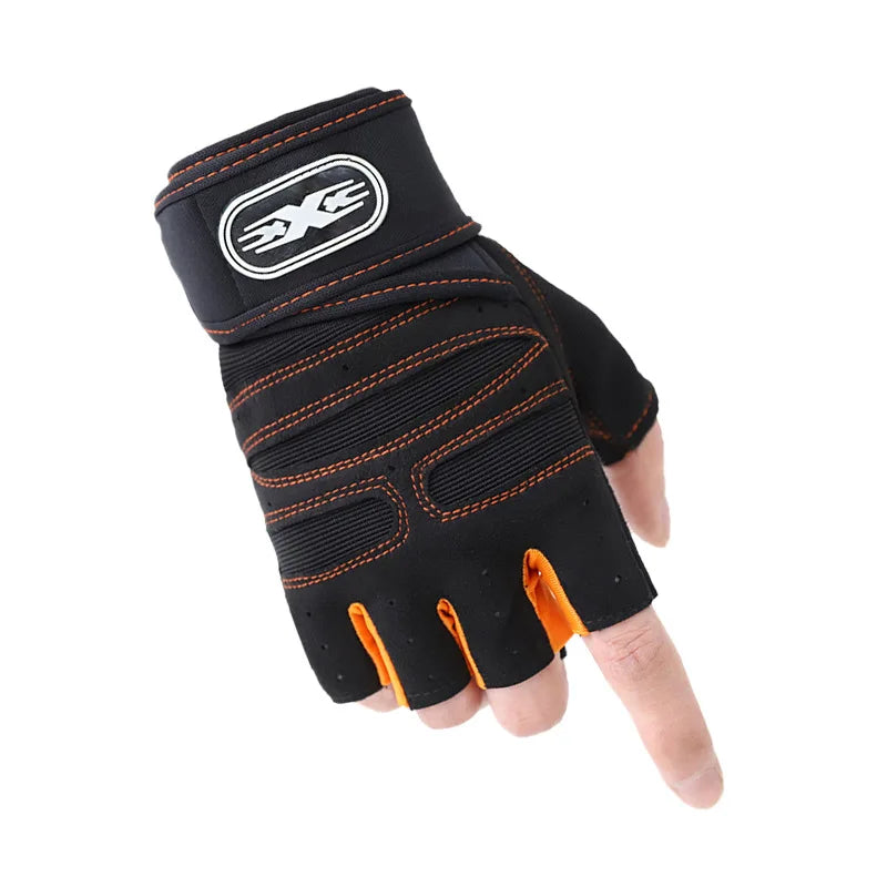 Gym Gloves for Men Women Fitness Weight Lifting Wristband Gloves Body Building Training Sports Exercise Cycling Glove Shockproof - Sun Studio
