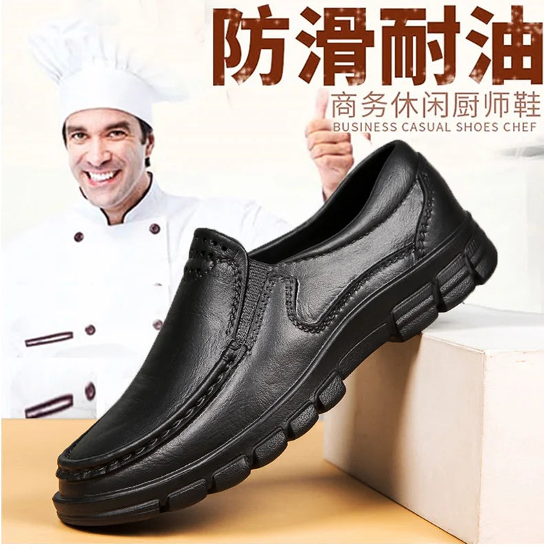 Jumpmore Men's Slip-on Driving Shoes Non-slip Chef's Shoes Size 39-48 - Sun Studio
