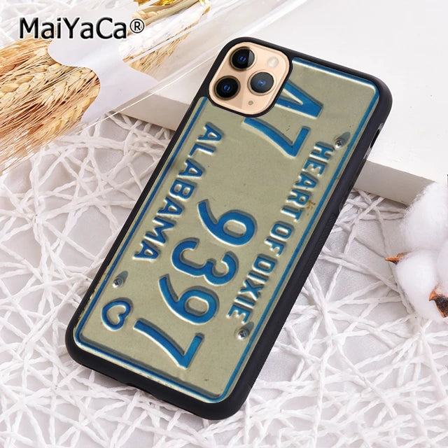 USA LICENSE NUMBER PLATES Phone Case For iPhone 17 Air 16 16e 15 14 plus 11 12 13 pro max Shell Cover coque - Sun Studio