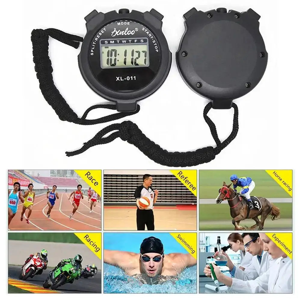 Portable Handheld Sports Stop Watch Digital Display Fitness Timer Counter 4Colors For Sports Stopwatch Chronograph - Sun Studio