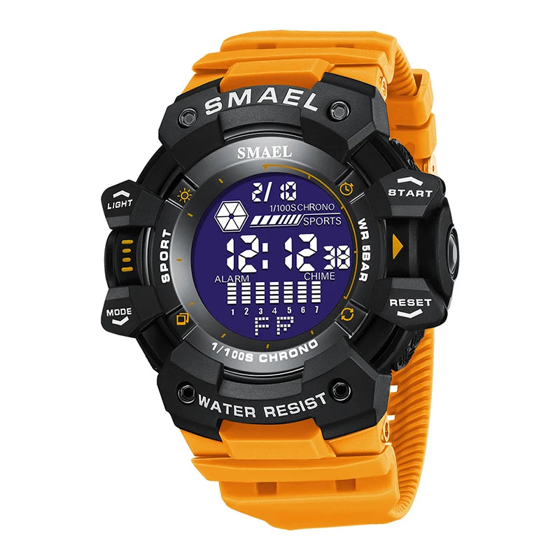 Mens Watch Military Water resistant SMAEL Sport watch Army led Digital wrist Stopwatches for male 8050 relogio masculino Watches - Sun Studio