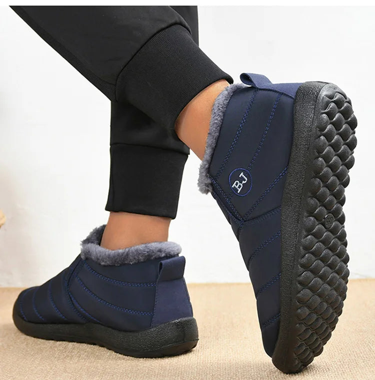 Warm Men's Boots Snow Plus Size Winter Boots For Men Fur Shoes For Men Unisex Ankle Boots Waterproof Work Shoes Footwear - Sun Studio