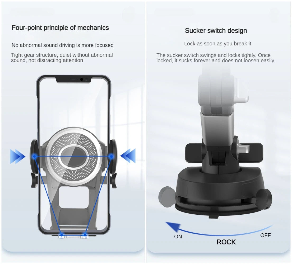 Heavy Duty Phone Mount for Car Windshield Dashboard Long Arm Suction Cup Phone Stand Holder 4.7-6.8inch Smartphone GPS Mount - Sun Studio