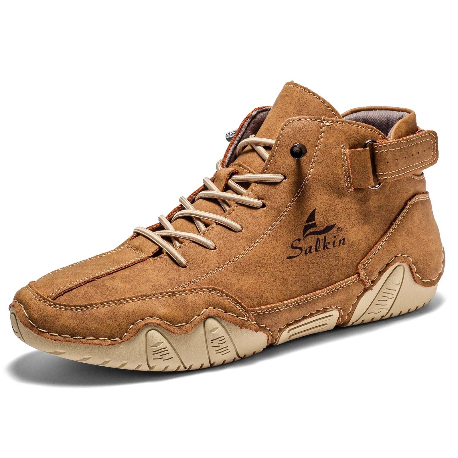 New 2025 Handmade Leather Casual Men Shoes Design Sneakers Man Breathable Leather Shoes Men Ankle Boots Outdoor - Sun Studio